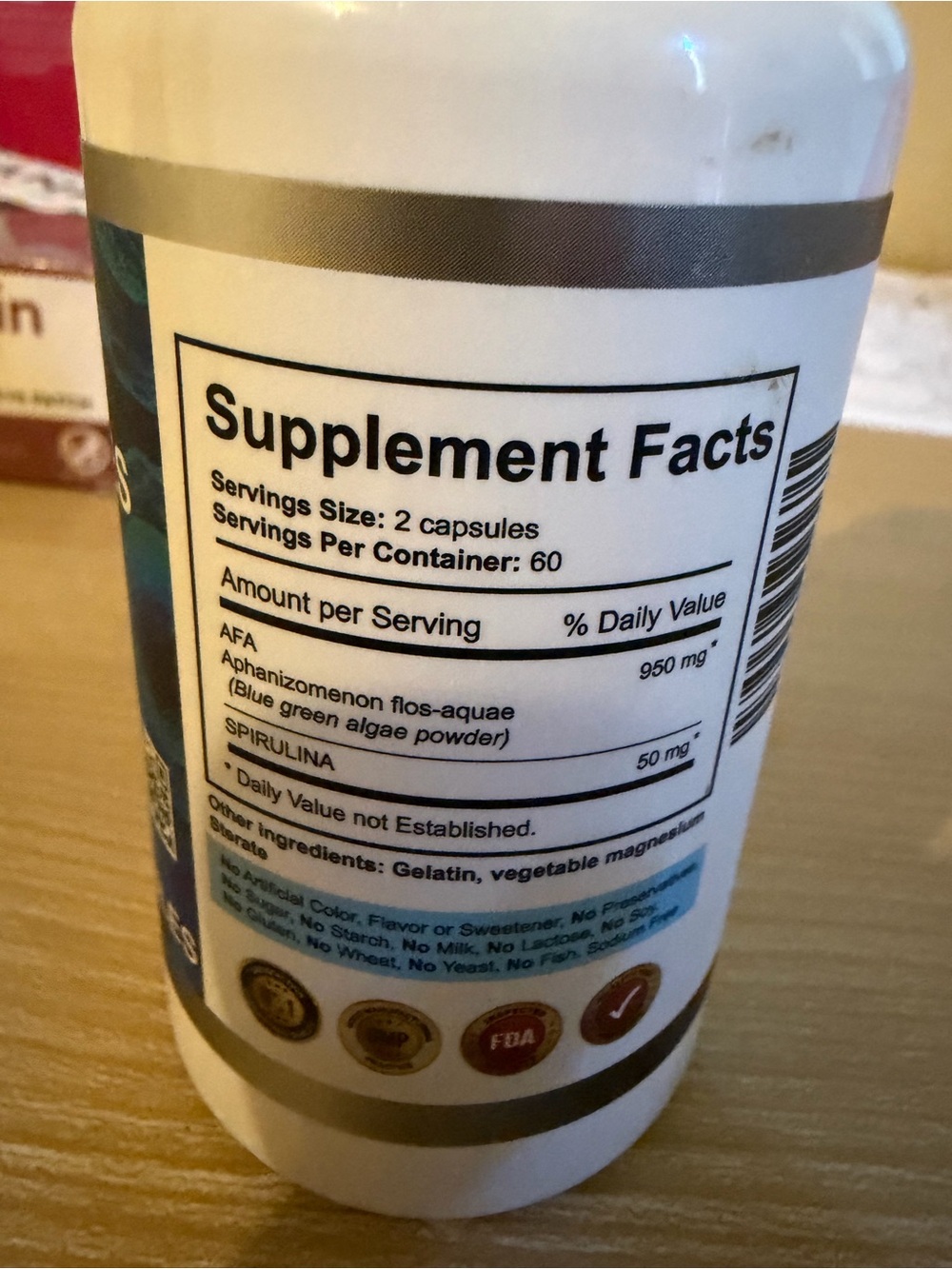 Blue Green Spirulina Supplement Bottle - Home Party Supplies